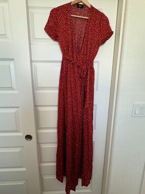 Vici Polka Dot Wraparound Dress